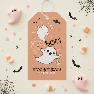 Étiquettes-cadeau Friandises effrayantes fantômes amicaux BOO ID1325