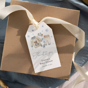 Étiquettes-cadeau Froid Hiver Hiver Boy Baby shower Merci
