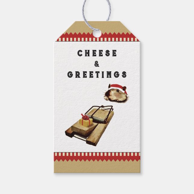 Étiquettes-cadeau Fromage de Noël drôle (Devant)