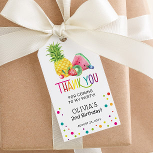 Étiquettes-cadeau Fruits d'été mignons Anniversaire Merci Favoriser