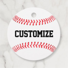 Étiquettes Cadeau Fun de baseball Party Custom Team or Player Name