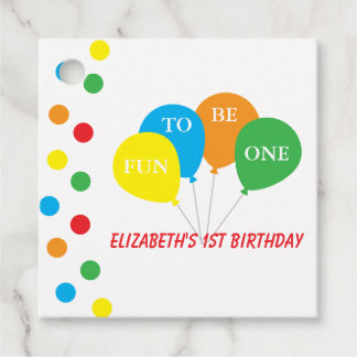 Étiquettes Cadeau Fun To Be One 1st Birthday