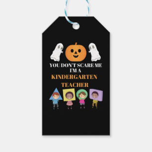 Étiquettes-cadeau Funny Chemise d'Halloween - Enseignant de maternel