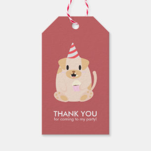 Étiquettes-cadeau Funny Chien Chien Chien Chien Anniversaire de enfa