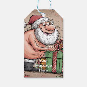 Étiquettes-cadeau Funny Dirty Père Noël collection de Noël