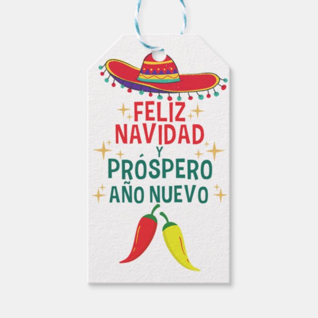 Étiquettes-cadeau Funny feliz navidad (Devant)