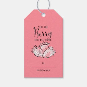 Étiquettes-cadeau Funny Fruit Pun Berry Special Valentine Tags cadea