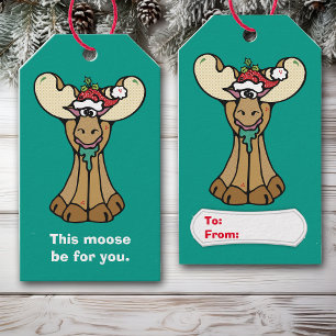 Étiquettes-cadeau Funny Moose Be for You Christmas