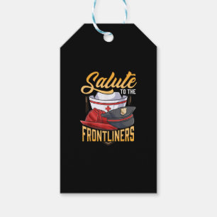 Étiquettes-cadeau Funny Police Pompier Frontliner Infirmière Cadeaux