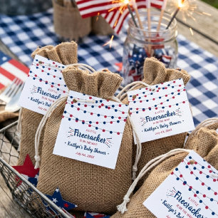 Étiquettes Cadeau Fusée sur le chemin ! 4 juillet Baby Shower