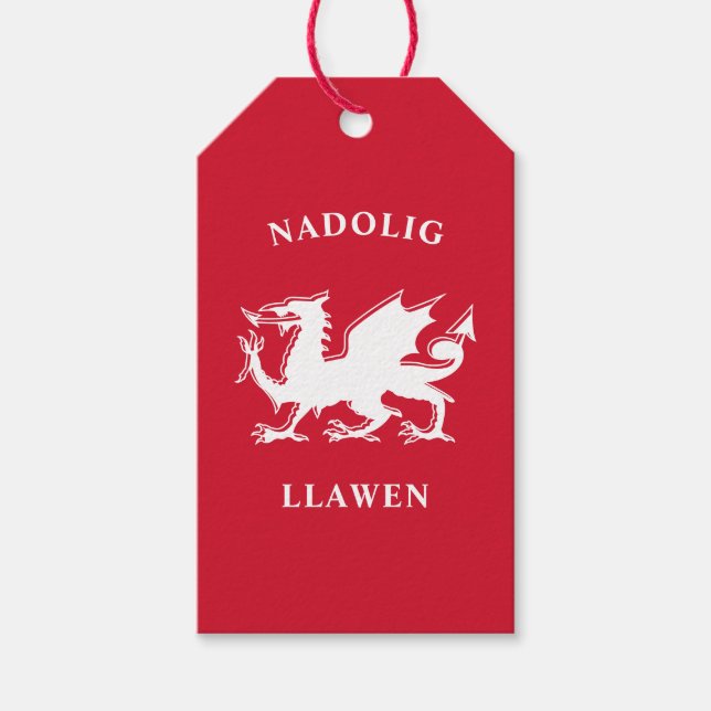 Étiquettes-cadeau Gallois Joyeux Noël Simple Celtique Nadolig Llawen (Devant)