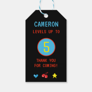 Étiquettes-cadeau Gamer personnalisé 5e anniversaire Merci