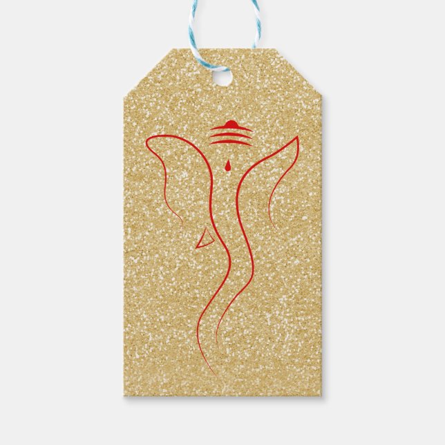 Étiquettes-cadeau Ganesh Gold (Devant)