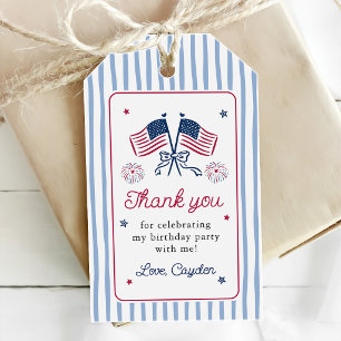 Étiquettes-cadeau Garçon 1er anniversaire 14 juillet