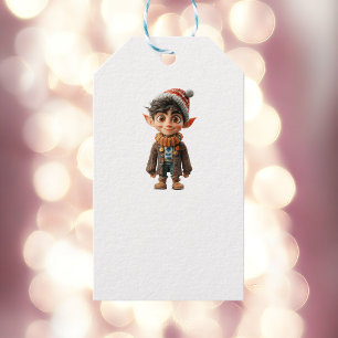 Étiquettes-cadeau Garçon joyeux Noël Elfe Blanc Tags cadeaux
