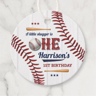 Étiquettes Cadeau Garçons Baseball 1er anniversaire