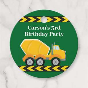 Étiquettes Cadeau Garçons fête d'anniversaire Custom Green Truck Enf