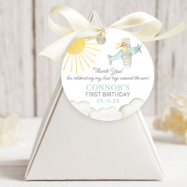 Étiquettes Cadeau Garçons Première Voyage autour de la Plane Soleil 