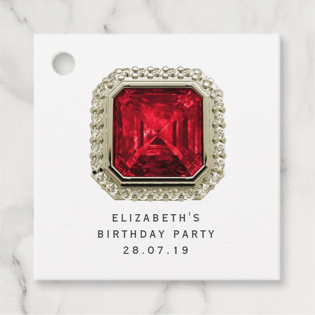 Étiquettes Cadeau Garnet Janvier Birthstone (Devant)