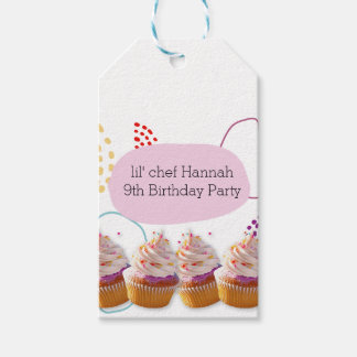 Étiquettes-cadeau Gâteau Cupcake Baking Anniversaire Enfants Fête Fa