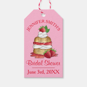 Étiquettes-cadeau Gâteau de mariage Gâteau aux fraises Fête d'annive