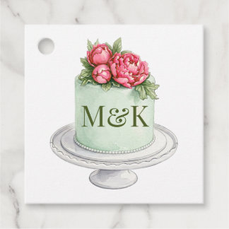 Étiquettes Cadeau Gâteau initial