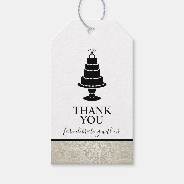Étiquettes-cadeau Gâteau mariage (Devant)