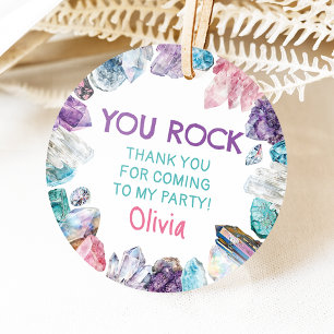 Étiquettes Cadeau Géologie Fille Anniversaire Dig Party Cercle Favor