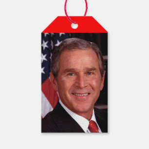 Étiquettes-cadeau George Bush 43ème photo du président américain