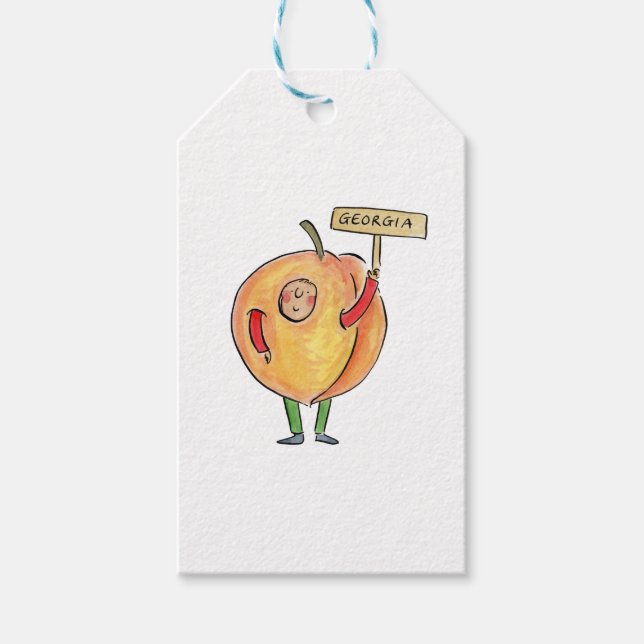 Étiquettes-cadeau Georgia Peach (Devant)