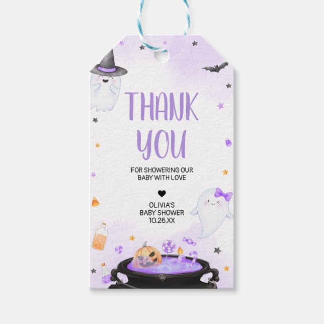 Étiquettes-cadeau Ghoul Halloween Baby shower Favoriser les étiquett (Devant)