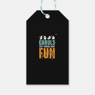 Étiquettes-cadeau Ghouls veut juste s'amuser drôle Costume d'Hallowe