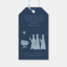 Étiquettes-cadeau Gifts of the Magi – Three Kings Nativity Scene