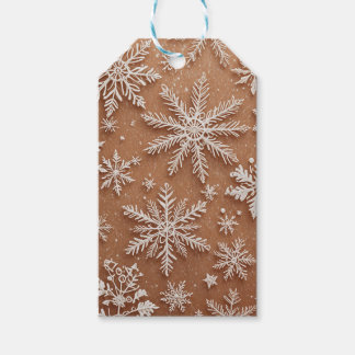 Étiquettes-cadeau Gilded Winter Crystals
