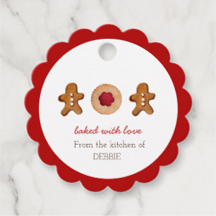 Étiquettes Cadeau Gingembre pain biscuit homme boulangères favorises