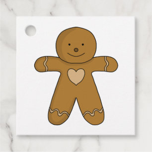 Étiquettes Cadeau GingerBread Man Christmas Cookie