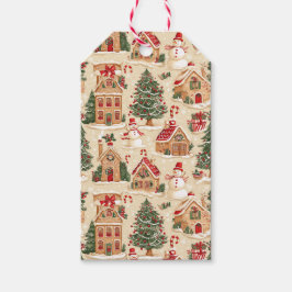 Étiquettes-cadeau Gingerbread Village 