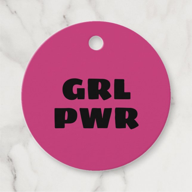 Étiquettes Cadeau Girl Power - (Devant)