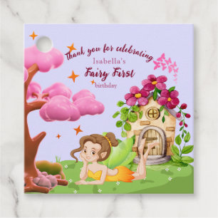 Étiquettes Cadeau Girls Fairy First Fairytale Mushroom Butterfly