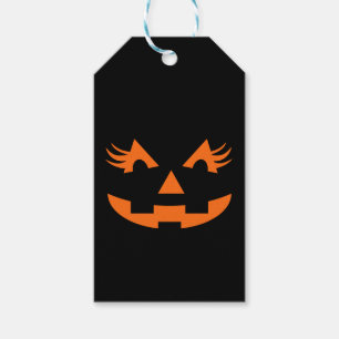 Étiquettes-cadeau Girly Jack-o'-lantern Halloween