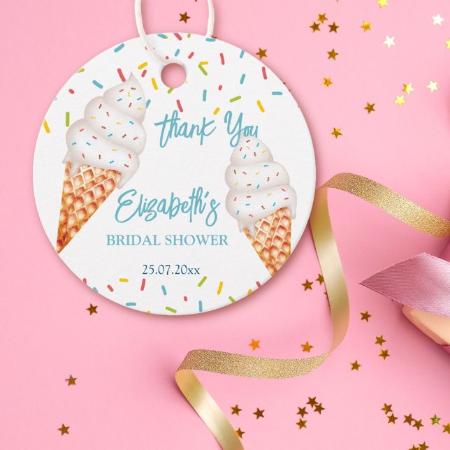 Étiquettes Cadeau Glace ramassée remerciement de shower de mariage (Créateur téléchargé)