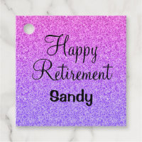 Glam Happy Retirement Ombre Purple Parties scintil