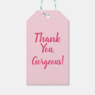 Étiquettes-cadeau Glamour de maquillage rose Fille Anniversaire