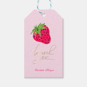 Étiquettes-cadeau Glitter Strawberry Rose Cool