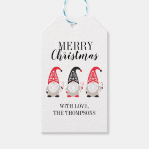 Étiquettes-cadeau Gnome de Noël personnalisé