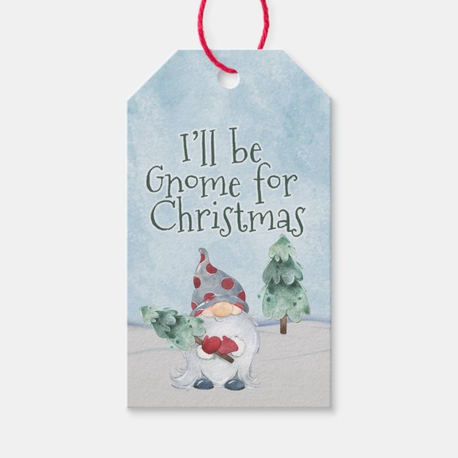 Étiquettes-cadeau Gnome pour Noël (Devant)