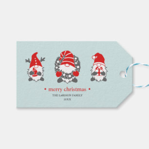 Étiquettes-cadeau Gnomes amusants   Monnaie des fêtes de Noël