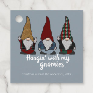Étiquettes Cadeau Gnomes Hangin avec My Gnomies Holiday