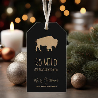 Étiquettes-cadeau Go Wild Buffalo Kraft Paper ID602