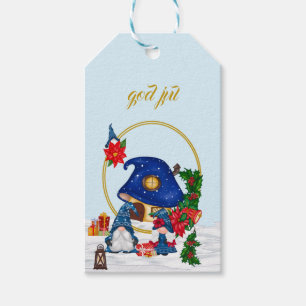 Étiquettes-cadeau God Jul Swedish Gnomes